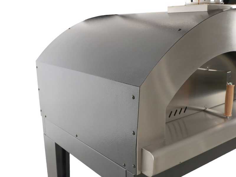 Rossofuoco Nonna Luisa Nero - Forno a legna da esterno con carrello