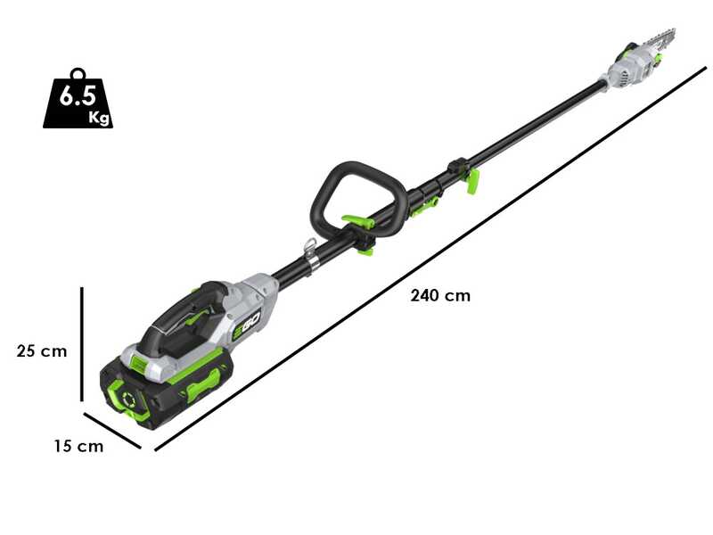 EGO PS1000E - Potatore a batteria con asta di prolunga - 56V 4Ah