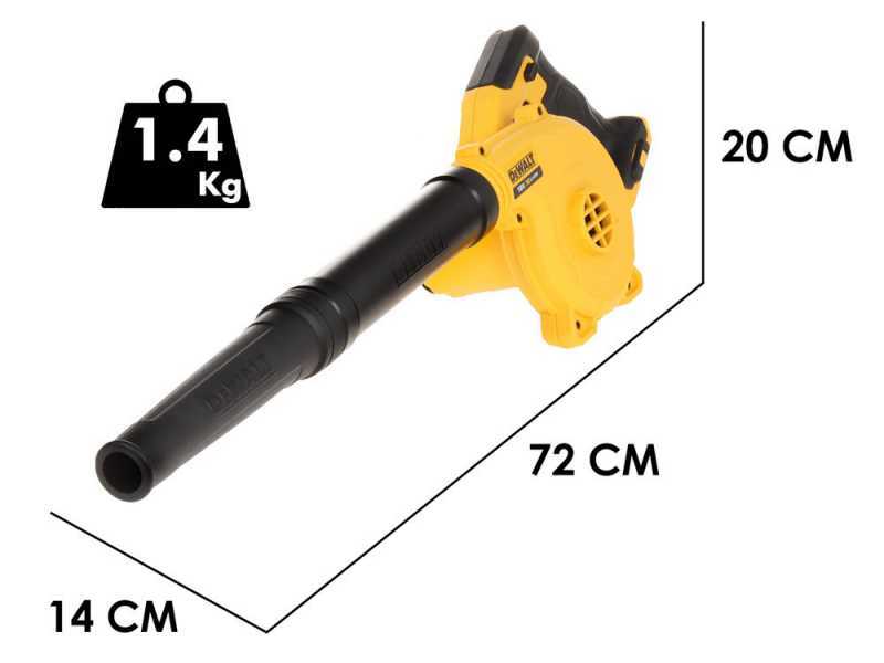 DeWalt DCV100-XJ - Soffiatore a batteria - SENZA BATTERIA E CARICABATTERIA