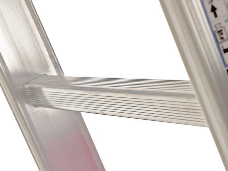 S.T.P. Olivia Pioli A02AEN250, 8 gradini, 2.50 m - Scala in alluminio semplice singola - Altezza stimata operativa 3.50 m
