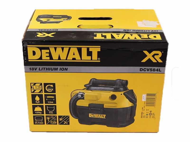 DeWalt DCV584L-QW - Aspirasolidi e liquidi ibrido portatile - SENZA BATTERIA E CARICABATTERIA