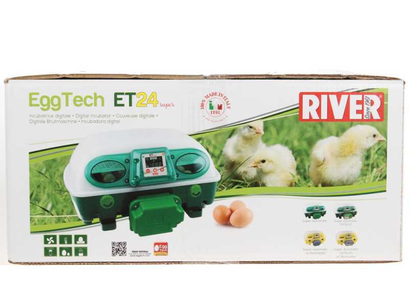 River Systems ET 24 SUPER - Incubatrice per uova automatica - 24 uova