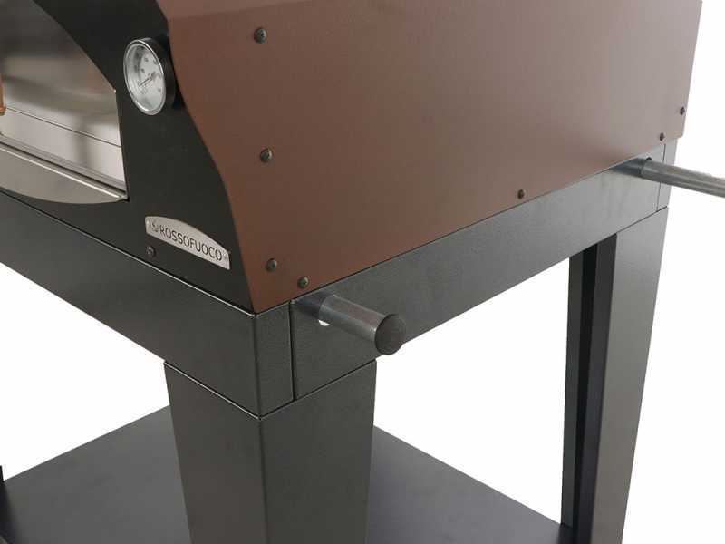 Rossofuoco Benni Marrone - Forno a legna da esterno con carrello