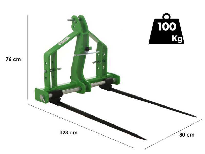 Seven Italy LIFT_2 ROLL - Forche per rotoballe e rotoli - Portata 750 Kg