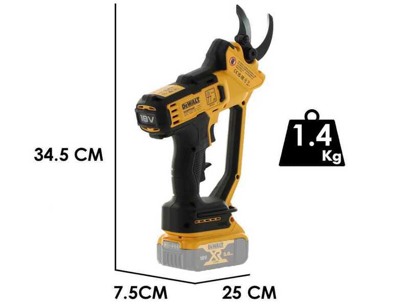 DeWalt DCMPP568N-XJ - Forbice elettrica da potatura - Diametro di taglio 38mm - SENZA BATTERIA E CARICABATTERIA
