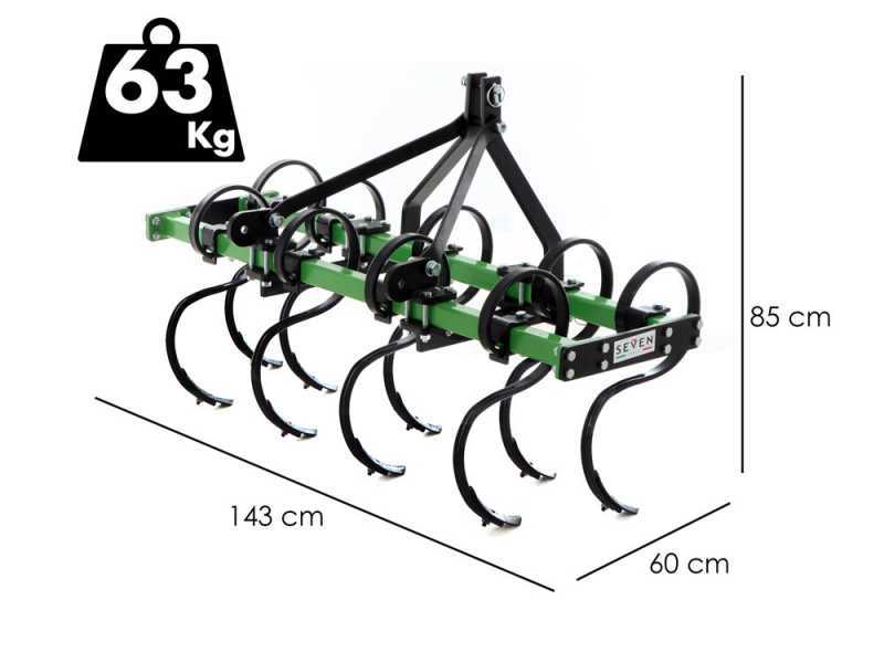 Seven Italy Vibropac 140 - Vibrocoltivatore - 9 denti - Larghezza di lavoro 140 cm