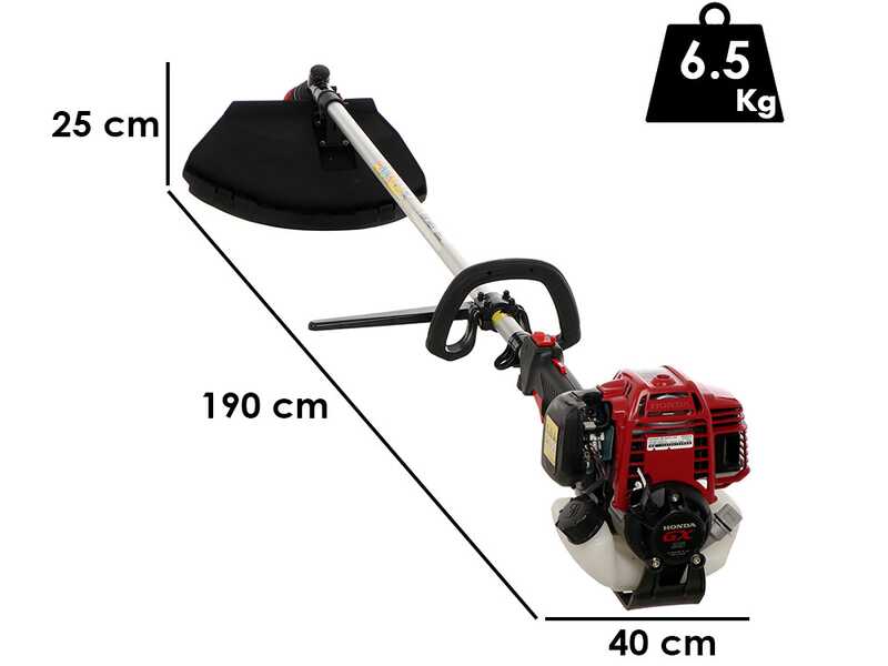 EuroMech GX25 - Decespugliatore a benzina 4 tempi  - Motore Honda