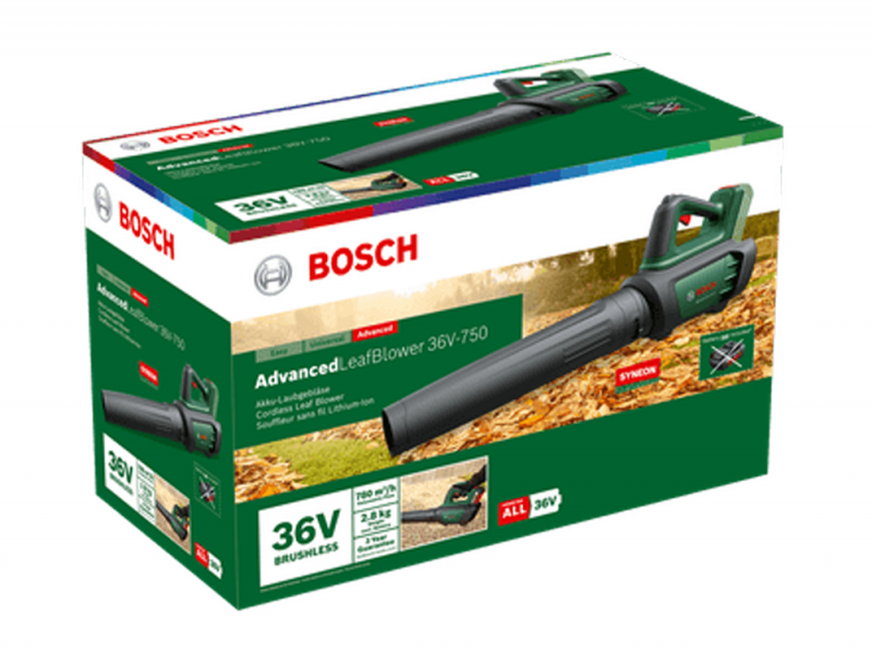 Bosch Advanced Leaf Blower 36V-750 - Soffiatore a batteria 36V 2Ah
