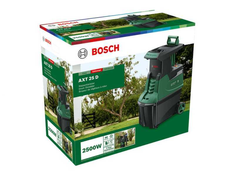 Bosch AXT 25 D - Biotrituratore elettrico - Cesto di raccolta 53 L