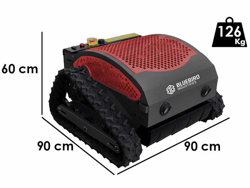 Blue Bird FM 23-53 - Robot Trinciaerba cingolato ibrido (scoppio + batteria) - Telecomandato