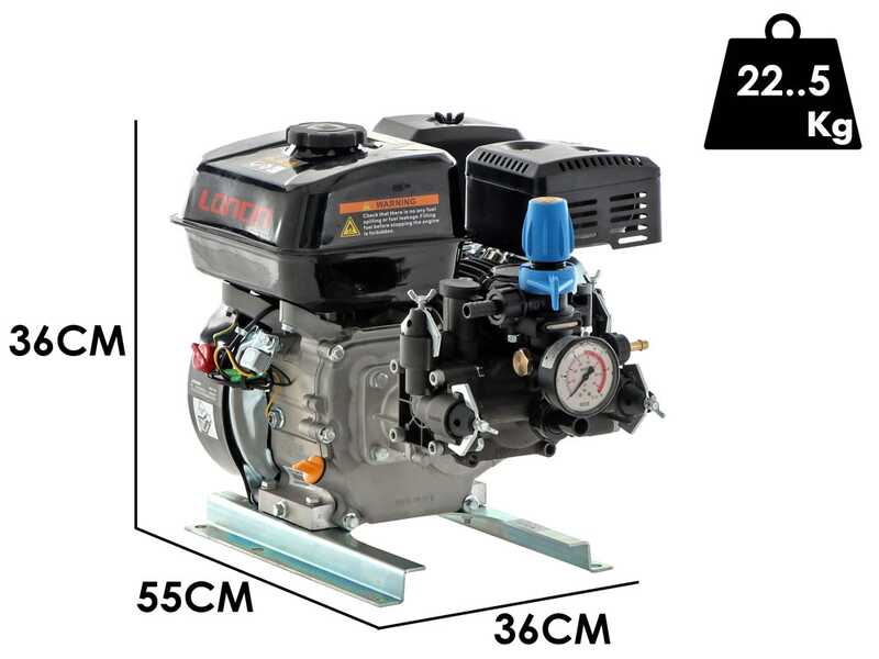 Comet MTP MC25 SC. 4T - Motopompa irrorazione - motore Loncin G200F - versione per acidi e prodotti chimici