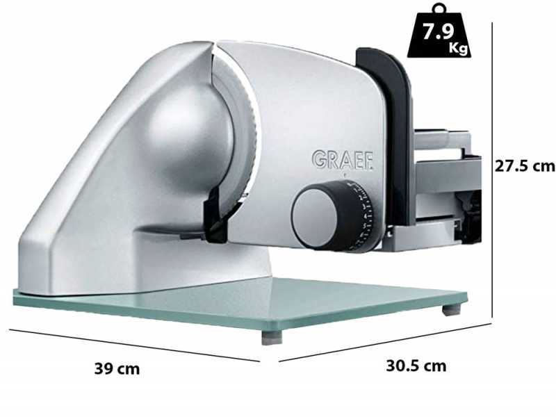 Graef Classic C99 Silver - Affettatrice 2 in 1 con affettaverdure - Lama da 170 mm