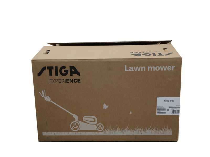 Stiga Multiclip 747e V Kit - Tagliaerba a batteria - 2x48V/4Ah - Taglio 45 cm