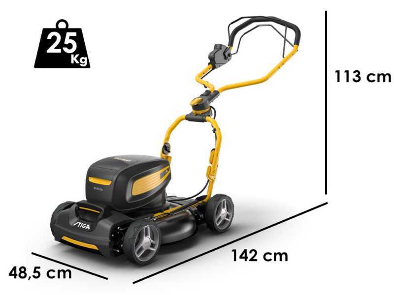 Stiga Multiclip 747e V Kit - Tagliaerba a batteria - 2x48V/4Ah - Taglio 45 cm