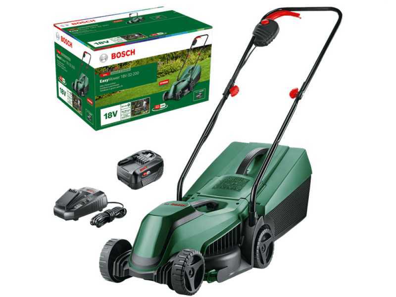 Bosch EasyMower 18-32-200 - Tagliaerba a batteria - 18V/4Ah - Taglio 32 cm