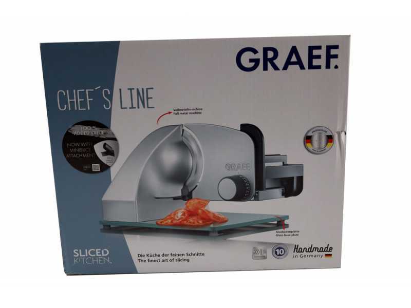 Graef Master M20 - Affettatrice con lama da 170 mm - Affila lama incluso