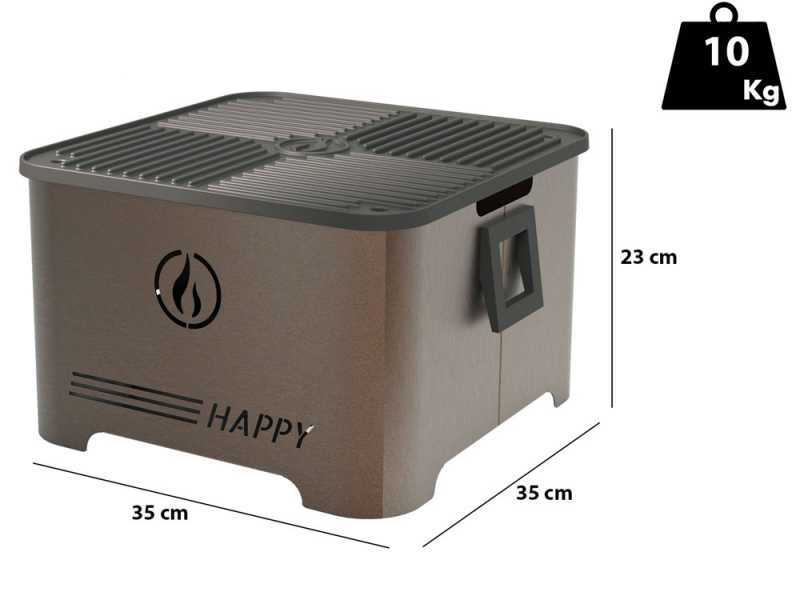 Linea VZ Happy Corten - Barbecue portatile a pellet