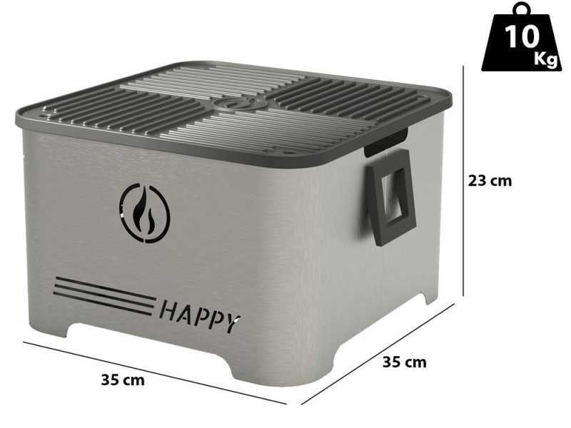 Linea VZ Happy Inox - Barbecue portatile a pellet