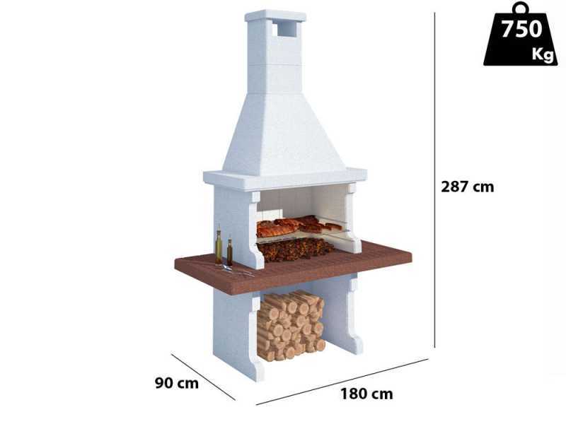 Linea VZ Panarea - Barbecue in muratura a legna e carbone