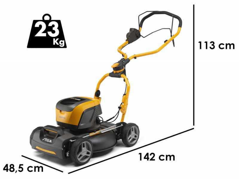 Stiga Multiclip 547e S Kit - Tagliaerba a batteria - 2x48V/4Ah - Taglio 45 cm