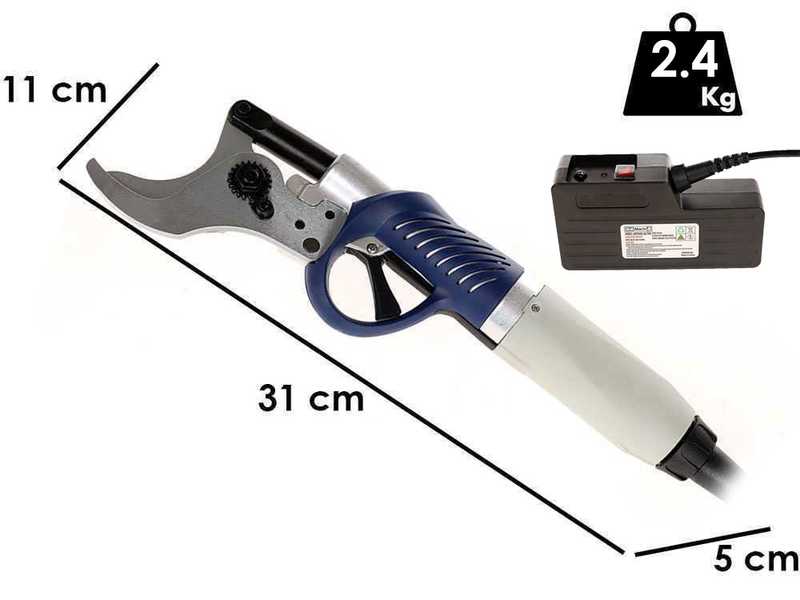 BullMach ARTEMIS 45 Pro - Forbice elettrica da potatura su asta - 150/210 cm
