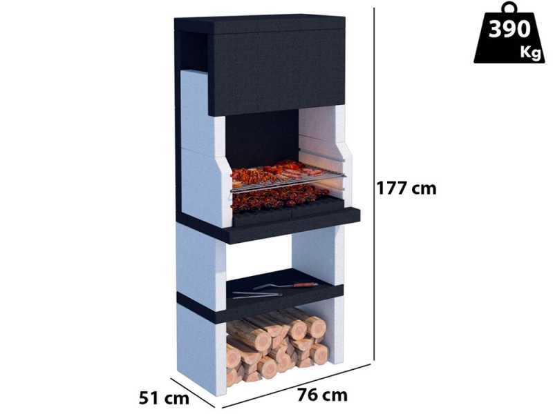 Linea VZ Stoccolma - Barbecue in muratura a legna e carbone