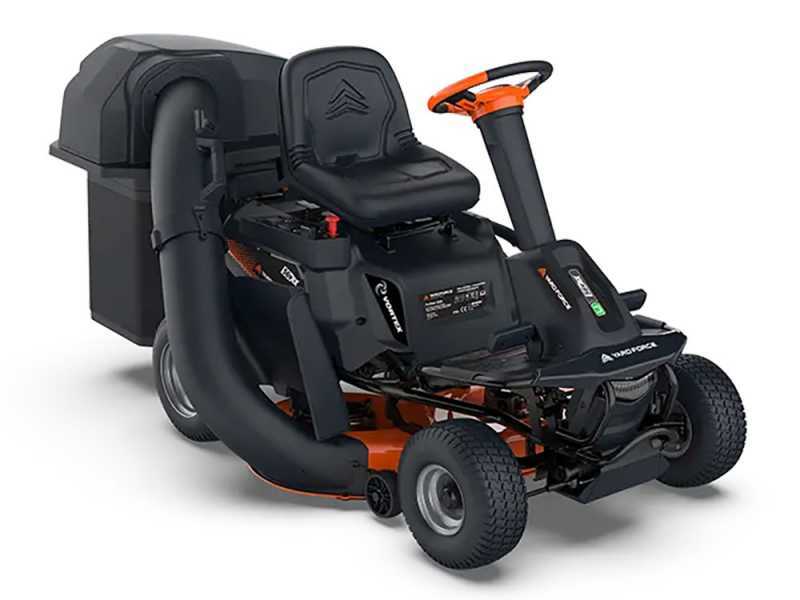 Yard Force E559 - Trattorino taglierba a batteria 56V/50Ah - Sacco di raccolta, scarico laterale e mulching