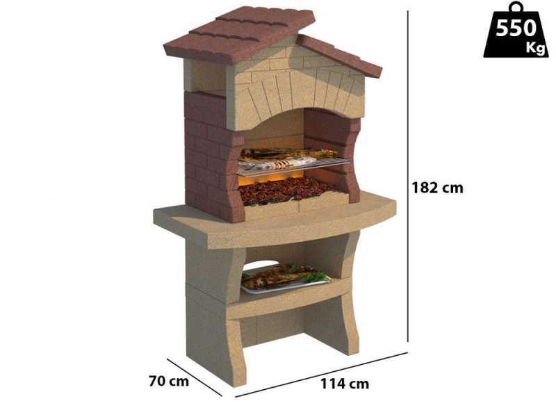 Linea VZ Minorca - Barbecue in muratura a legna e carbone