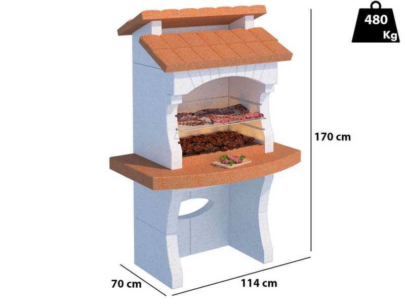 Linea VZ Ibiza - Barbecue in muratura a legna e carbone