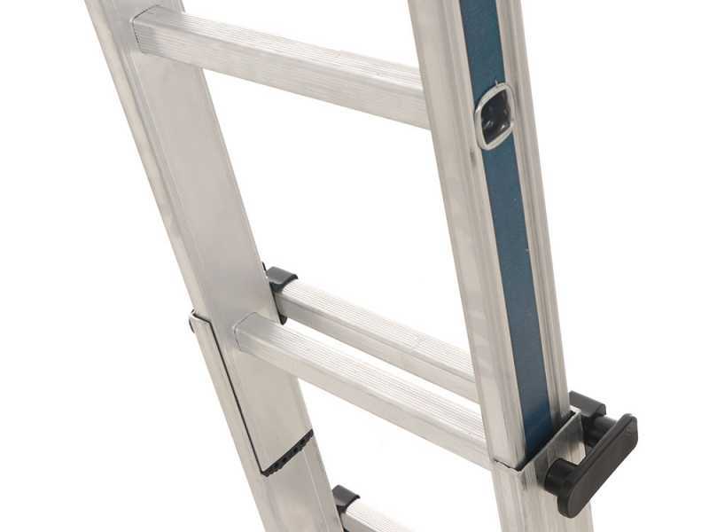 S.T.P. Universale A20UNINC, 2x10 gradini, 5.48 m - Scala in alluminio telescopica - Altezza stimata operativa 6.48 m