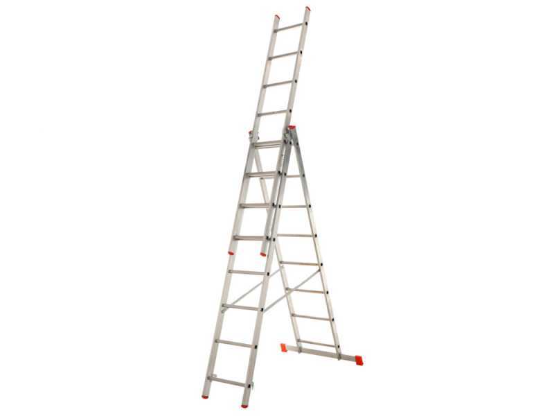S.T.P. Export, 3x8 gradini, altezza 4.50 mt - Scala telescopica in alluminio 