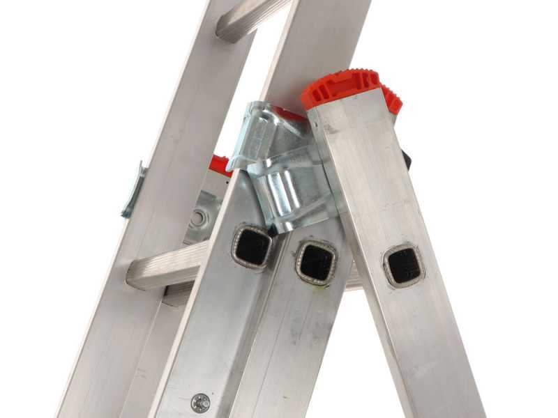 S.T.P. Export, 3x10 gradini, altezza 6.15 mt - Scala telescopica in alluminio 