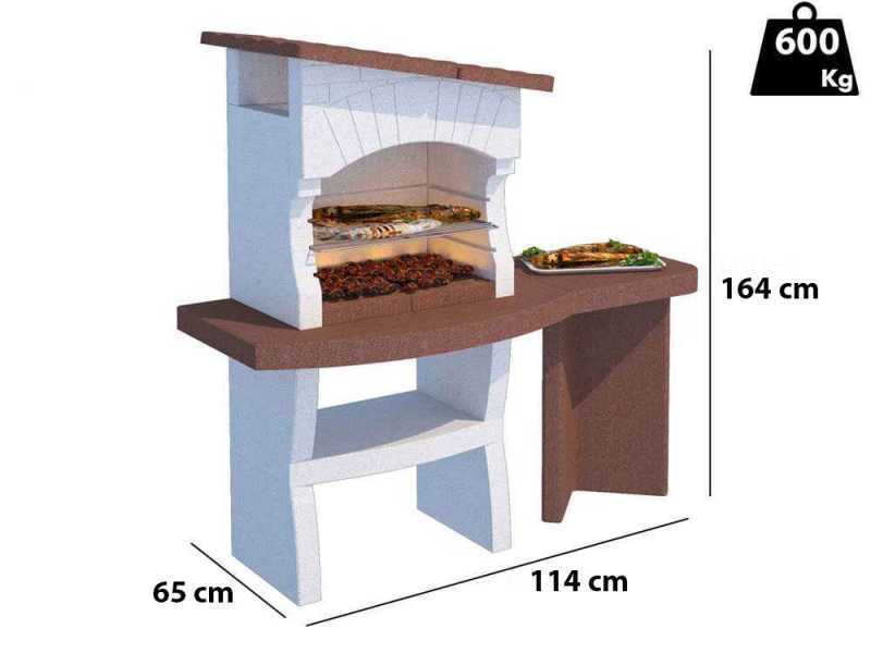 Linea VZ Portofino - Barbecue in muratura a legna e carbone