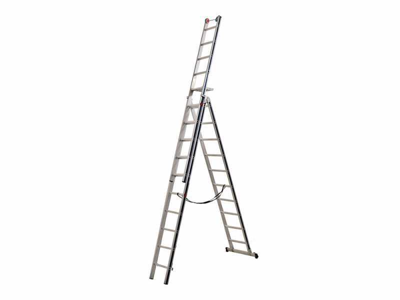 S.T.P. Europa, 3x10 gradini, altezza 7.40 mt - Scala telescopica in alluminio