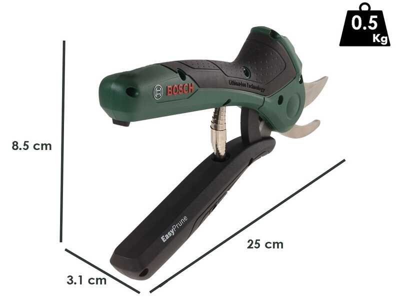 Bosch EasyPrune AssistCut - Forbice elettrica da potatura - 3.6V 1.6Ah - Diametro di taglio 25mm