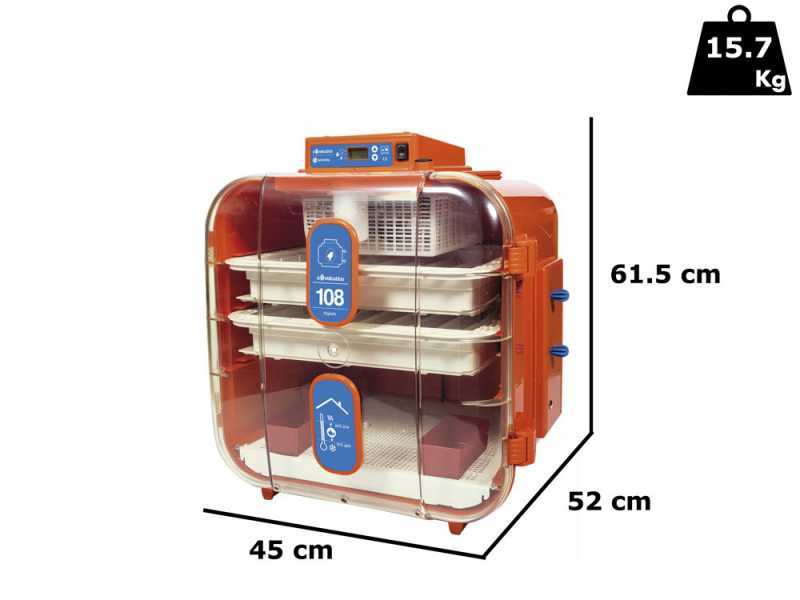 Novital Covatutto 108 digitale - Incubatrice per uova manuale - 96 uova