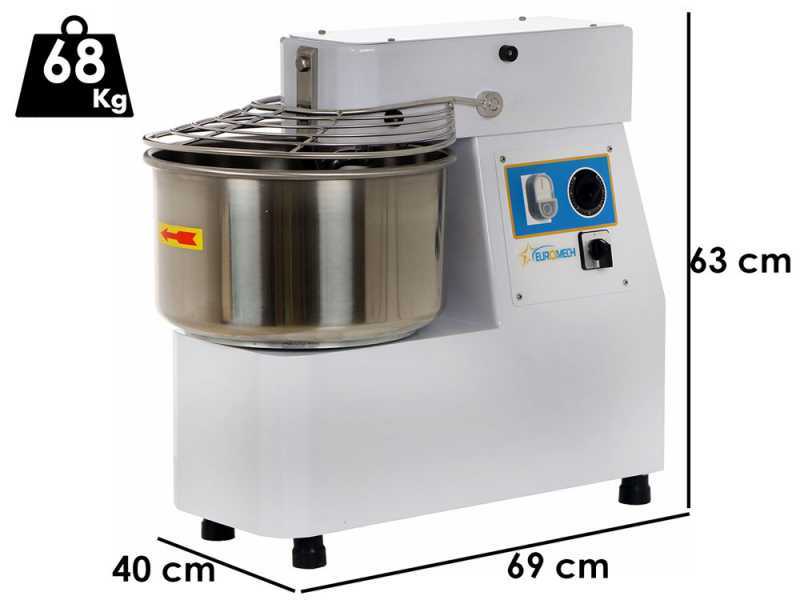 Euromech ETF 20 2v - Impastatrice a spirale capacit&agrave; 18Kg  - Trifase due velocit&agrave;