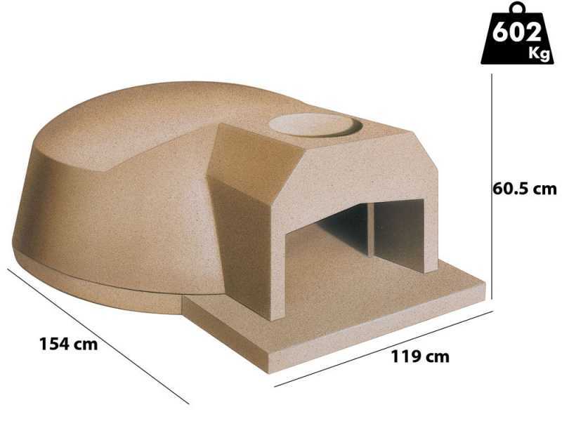 Linea VZ F2 - Forno a legna da incasso con camera &Oslash; 107 cm - Capacit&agrave; cottura 5 pizze