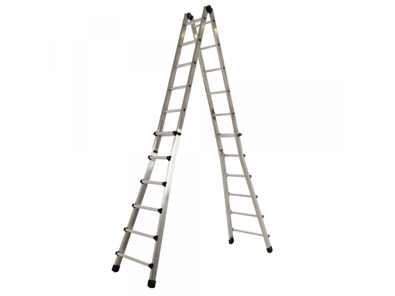 Marchetti Black 66, 2x12 gradini, 6.30 m - Scala telescopica in alluminio - Altezza stimata operativa 7.30 m