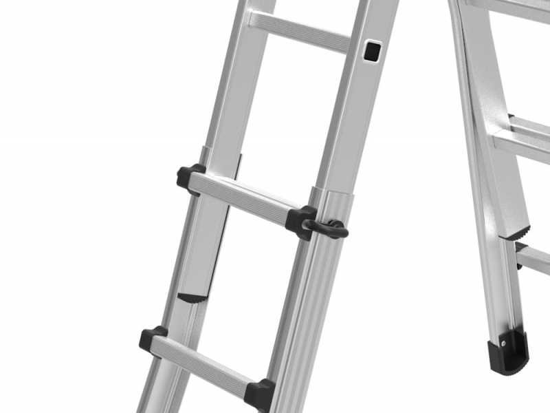 Marchetti Black 55, 2x10 gradini, 5.20 m - Scala telescopica in alluminio - Altezza stimata operativa 6.20 m