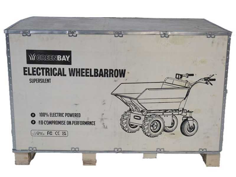 GreenBay eDumper 500-H - Carriola a batteria 48V 32Ah - Ribaltamento idraulico