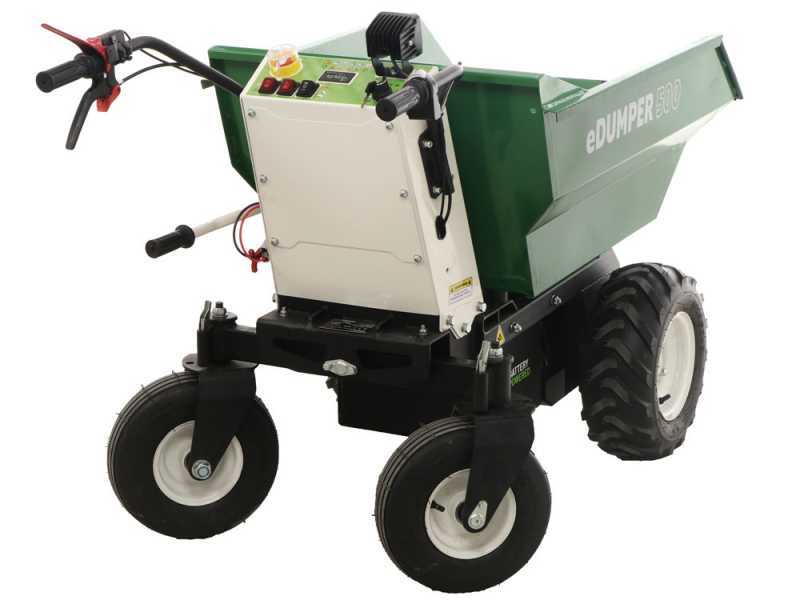 GreenBay eDumper 500-H - Carriola a batteria 48V 32Ah - Ribaltamento idraulico