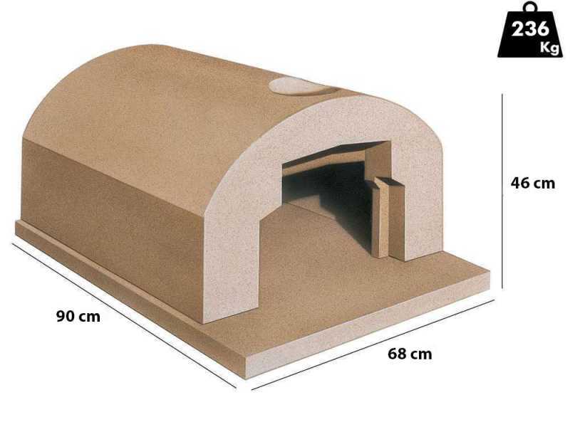 Linea VZ F4 - Forno a legna con piano cottura 56x61 cm - Capacit&agrave; cottura 2 pizze