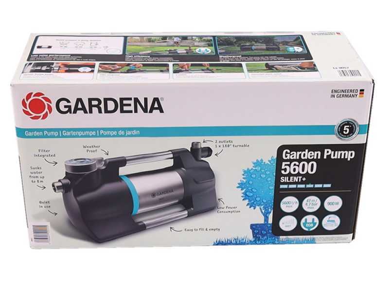 Gardena 5600 Silent+ &ndash; Pompa elettrica per irrigazione da giardino &ndash; 900 W