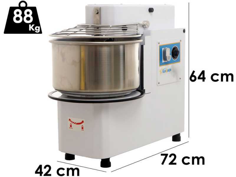 EuroMech ETR 20 - Impastatrice a spirale ribaltabile capacit&agrave; 18Kg - Trifase