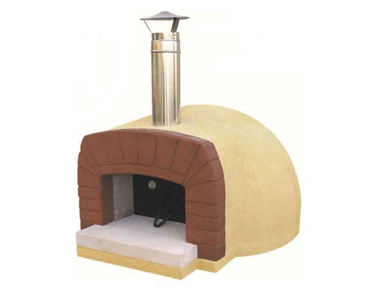 Linea VZ Etna - Forno a legna da esterno con piano cottura &Oslash; 85 cm - Capacit&agrave; cottura 3 pizze