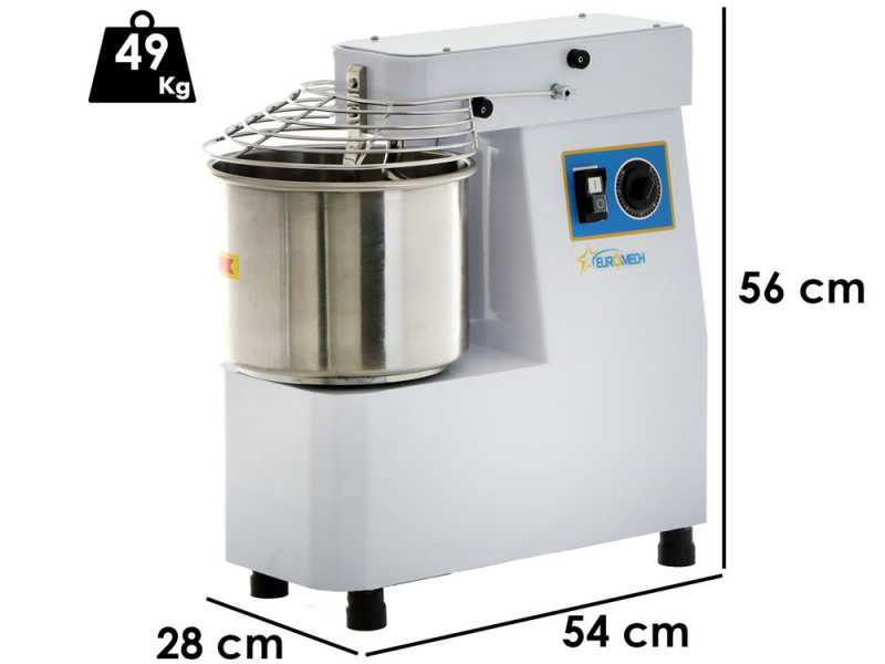 Euromech EMF 10 - Impastatrice a spirale capacit&agrave; 8 Kg - Monofase