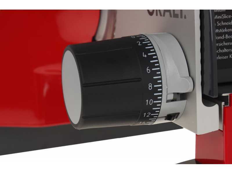 Graef SKS 500 Rossa - Affettatrice 2 in 1 con affettaverdure - Lama da 170 mm