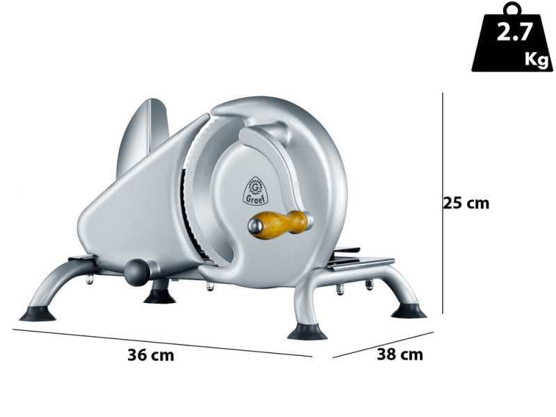 Graef H9 Silver - Affettatrice manuale con lama da 190 mm
