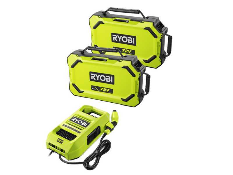 Ryobi ZTRX76 - Trattorino tagliaerba a batteria a raggio zero - 72V/20Ah taglio da 76cm - 2in1